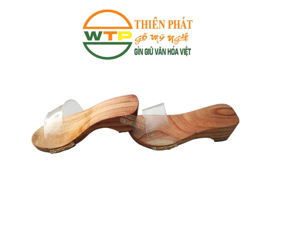 Guốc Mộc Gỗ Xoan Cao 5cm